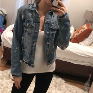 Distressed Zara denim jacket